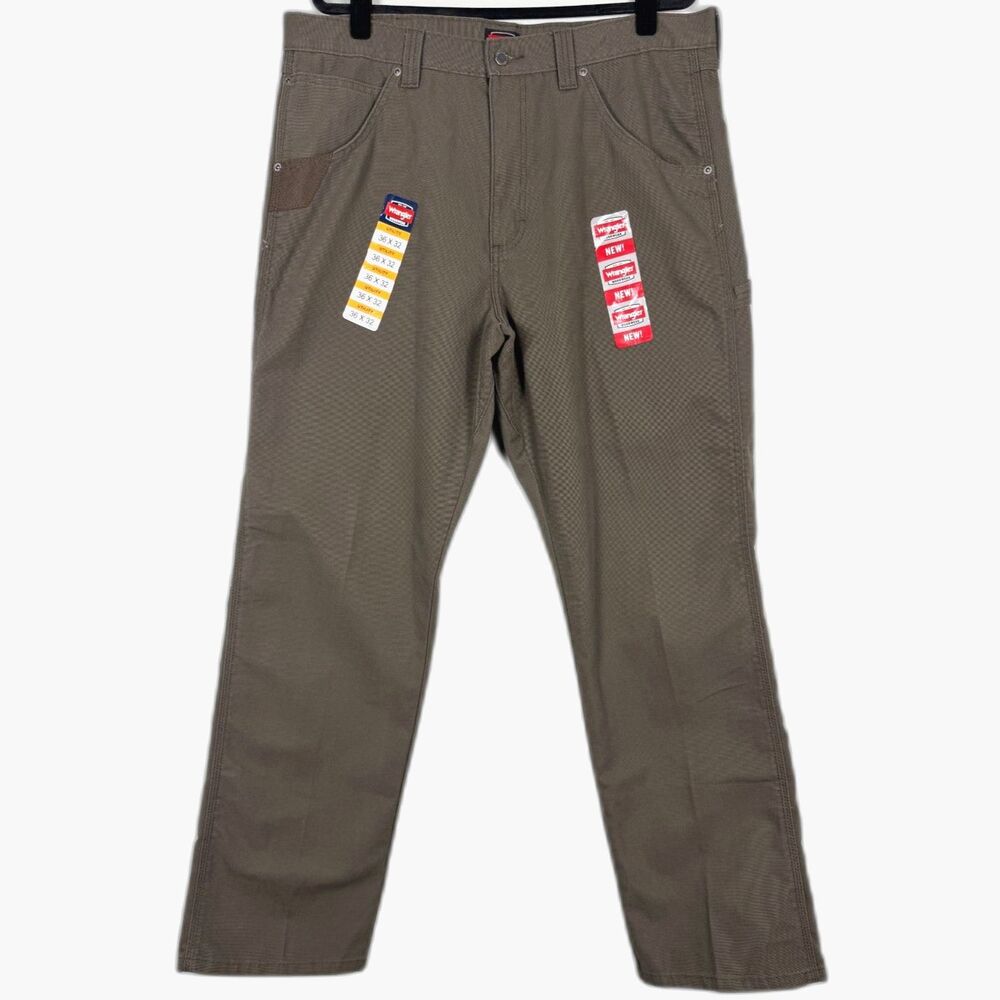 Wrangler Workwear Pants 36x32 NWT Brown Utility Carpenter Work Pants